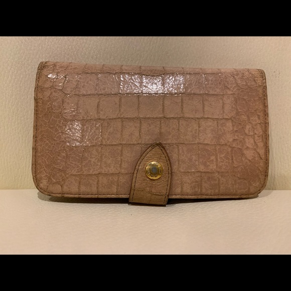 Miu Miu Croco-printed Leather Wallet Powder Pink - Picture 2 of 4